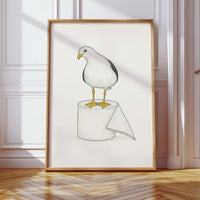 Seagull on a Toilet Roll