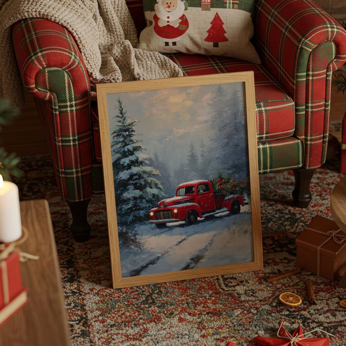 Red Truck Brings Christmas Home