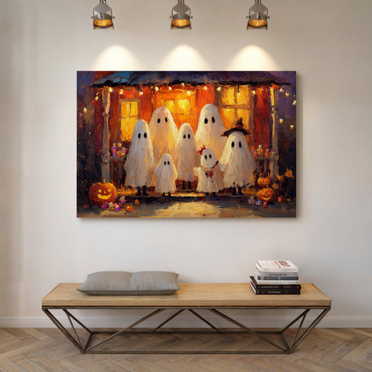 Gathering Under Pumpkin Light
