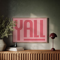 Yall Southern Charm Print in Pink