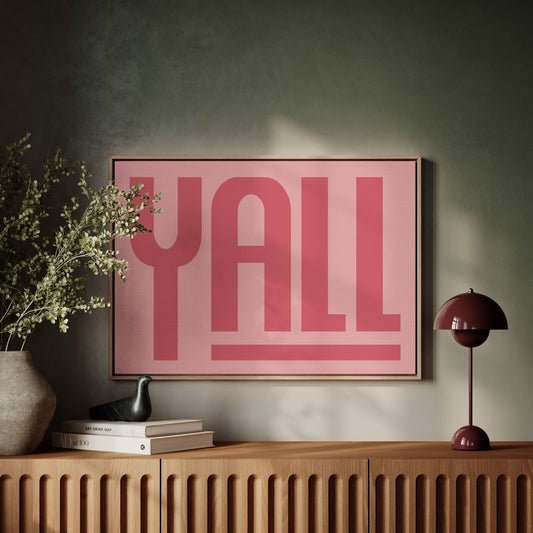 Yall Southern Charm Print in Pink