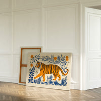 Majestic Tiger Print – Bold Jungle Art, Modern Folk Style Wall Decor
