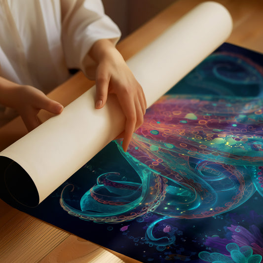 Luminous Tentacles Embrace Abyssal Gardens