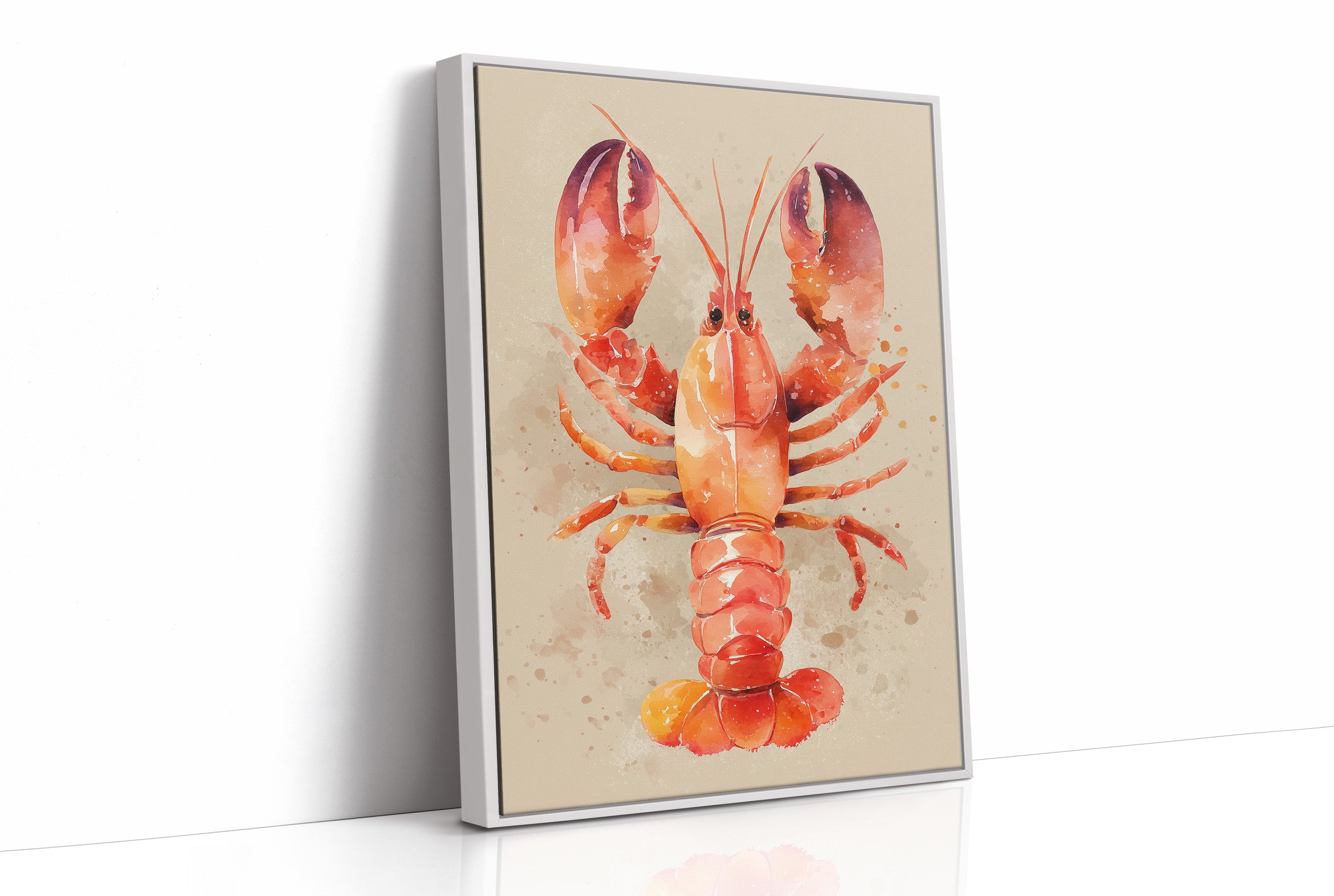 Crimson Tides: Watercolor Crustacean Study