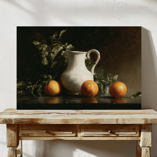 Citrus Morning With White Pitcher