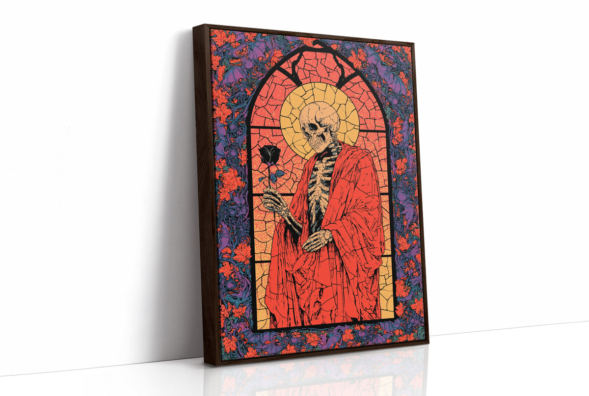 Skeleton Saint Stained Glass