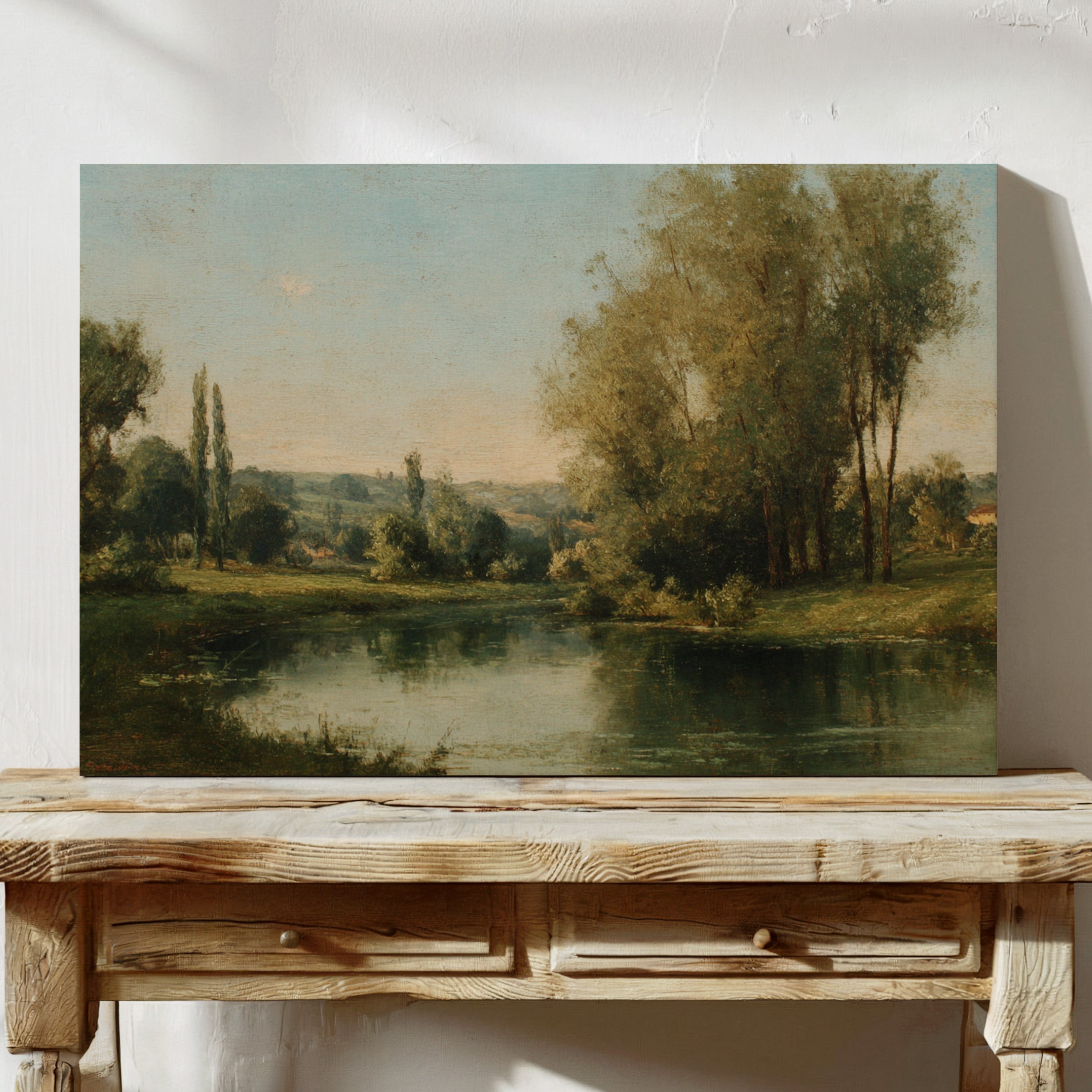 Poplars Mirror Summer's Gentle Light