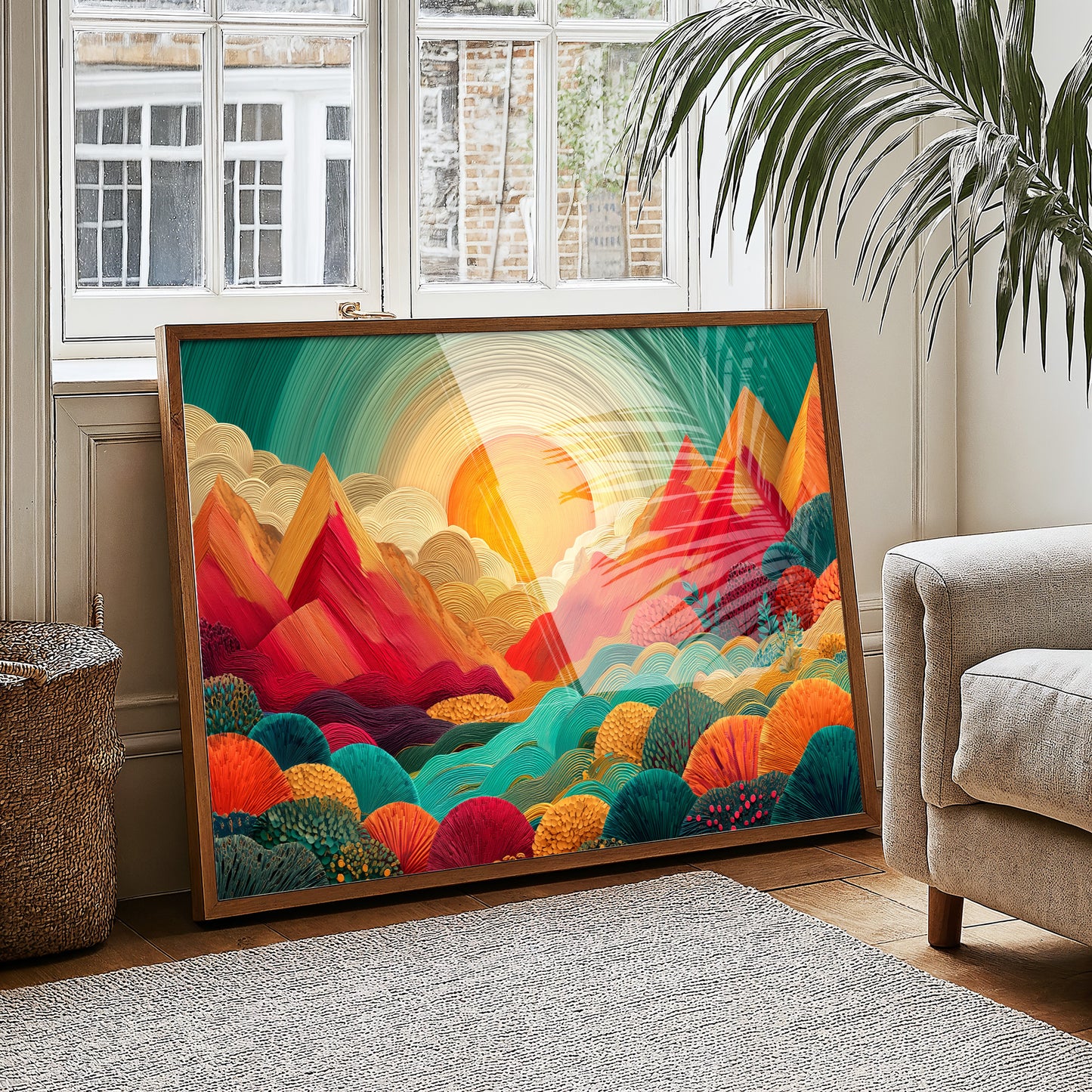 Mountains Dance In Coral Light