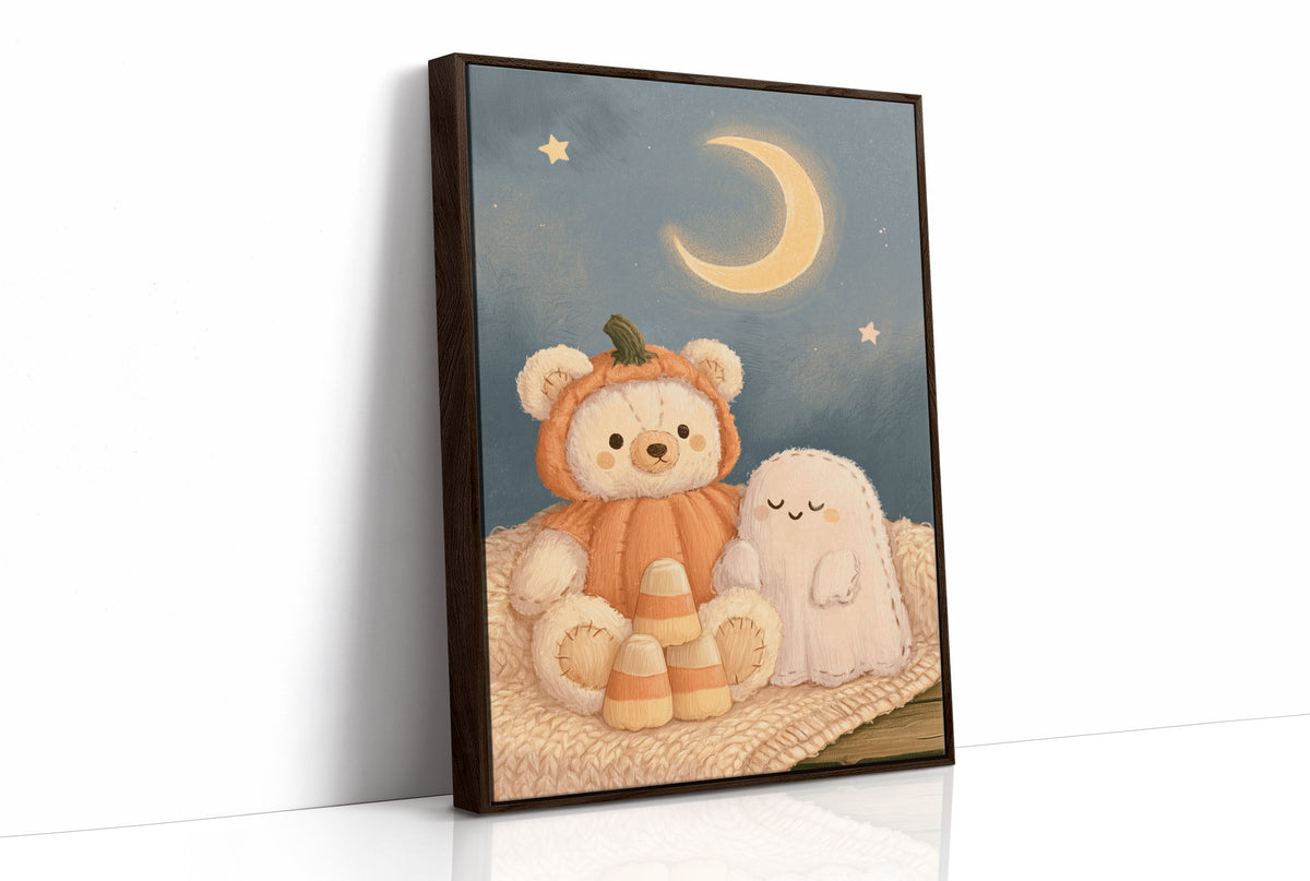 Cozy Bear Ghost Plushie Duo