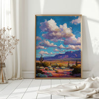 Desert Symphony Under Lavender Clouds