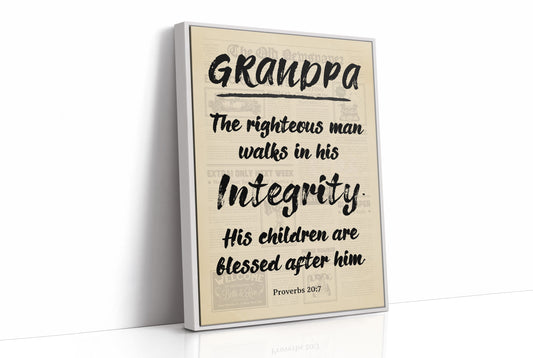 Grandpa, His Children Are Blessed — Newsprint