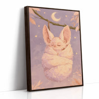 Sleepy Pink Bat Moonlight