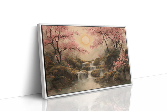 Cherry Blossoms Guard Ancient Waters