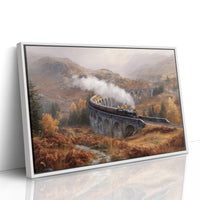 Highland Steam Crosses Ancient Stone