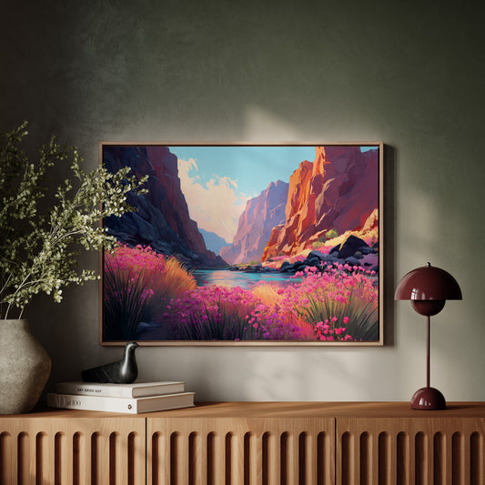 Wild Blooms Paint Desert River Banks