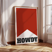 Howdy Western Banner Print