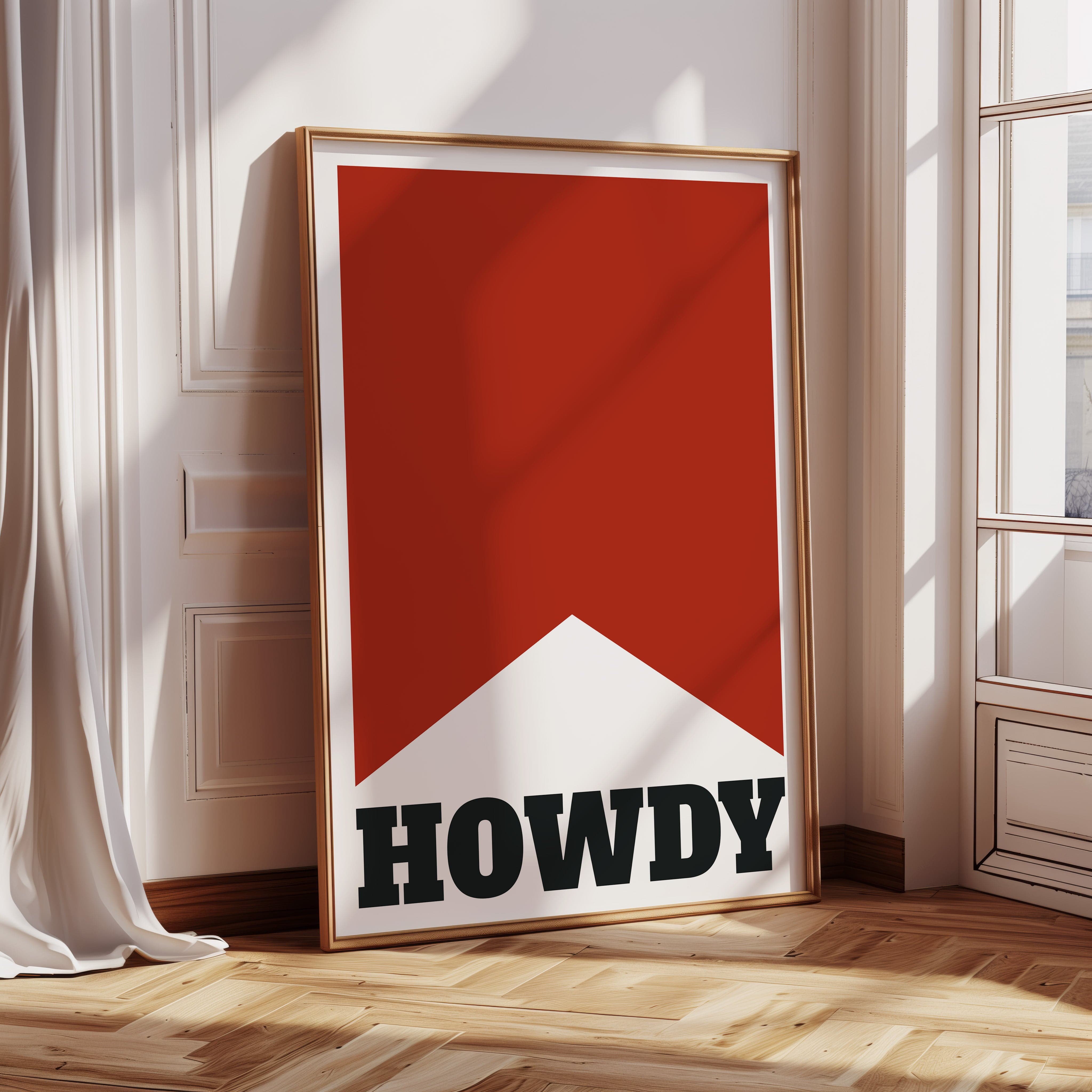 Howdy Western Banner Print