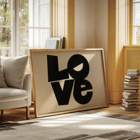 LOVE Modern Block Typography Print