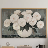 White Chrysanthemums Find Quiet Grace