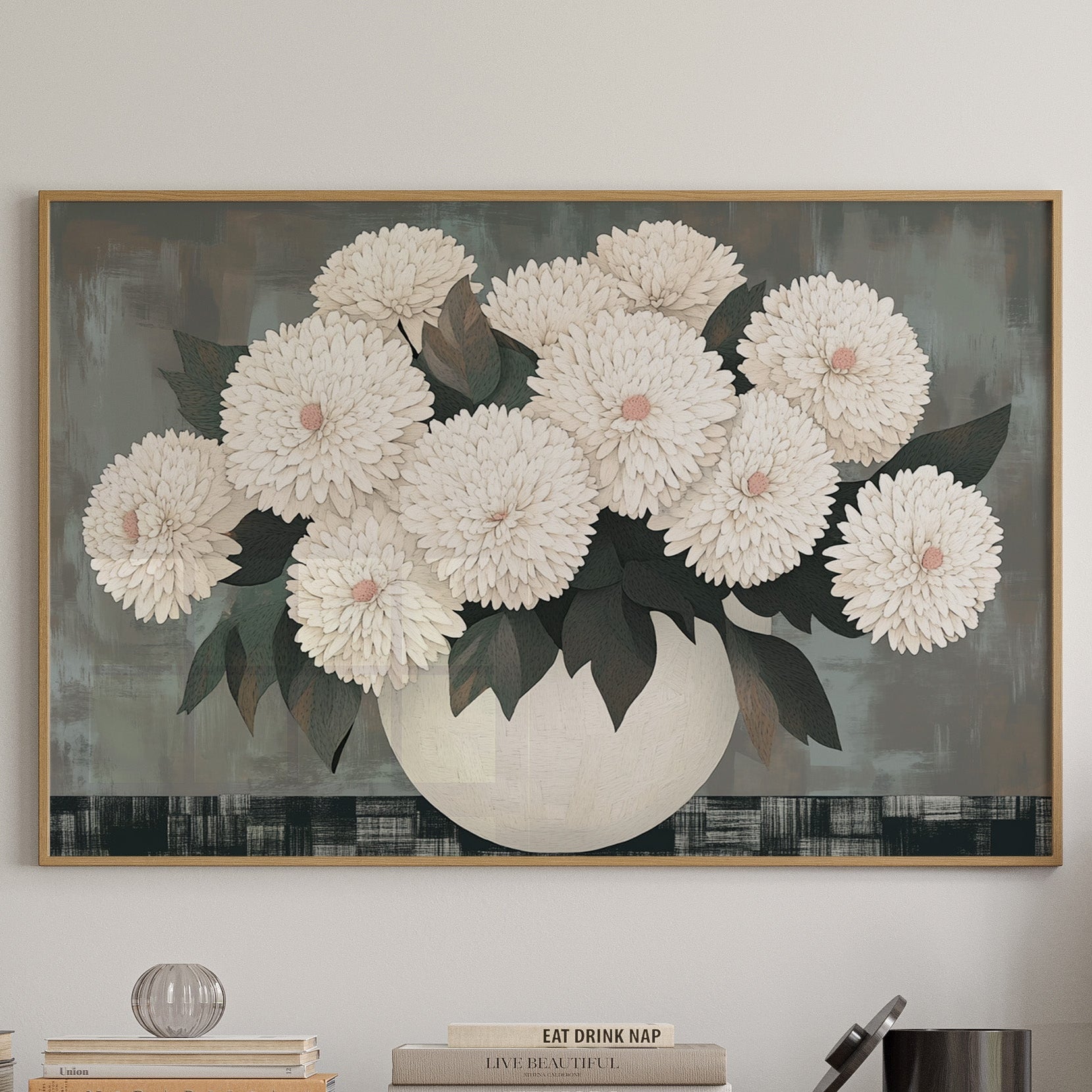 White Chrysanthemums Find Quiet Grace