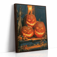 Glowing Jack-o'-Lantern Trio
