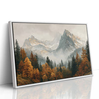 Autumn Gold Meets Mountain Snow