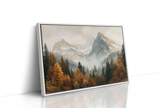 Autumn Gold Meets Mountain Snow