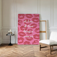 Pink Kisses Paint Sweet Messages