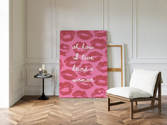 Pink Kisses Paint Sweet Messages