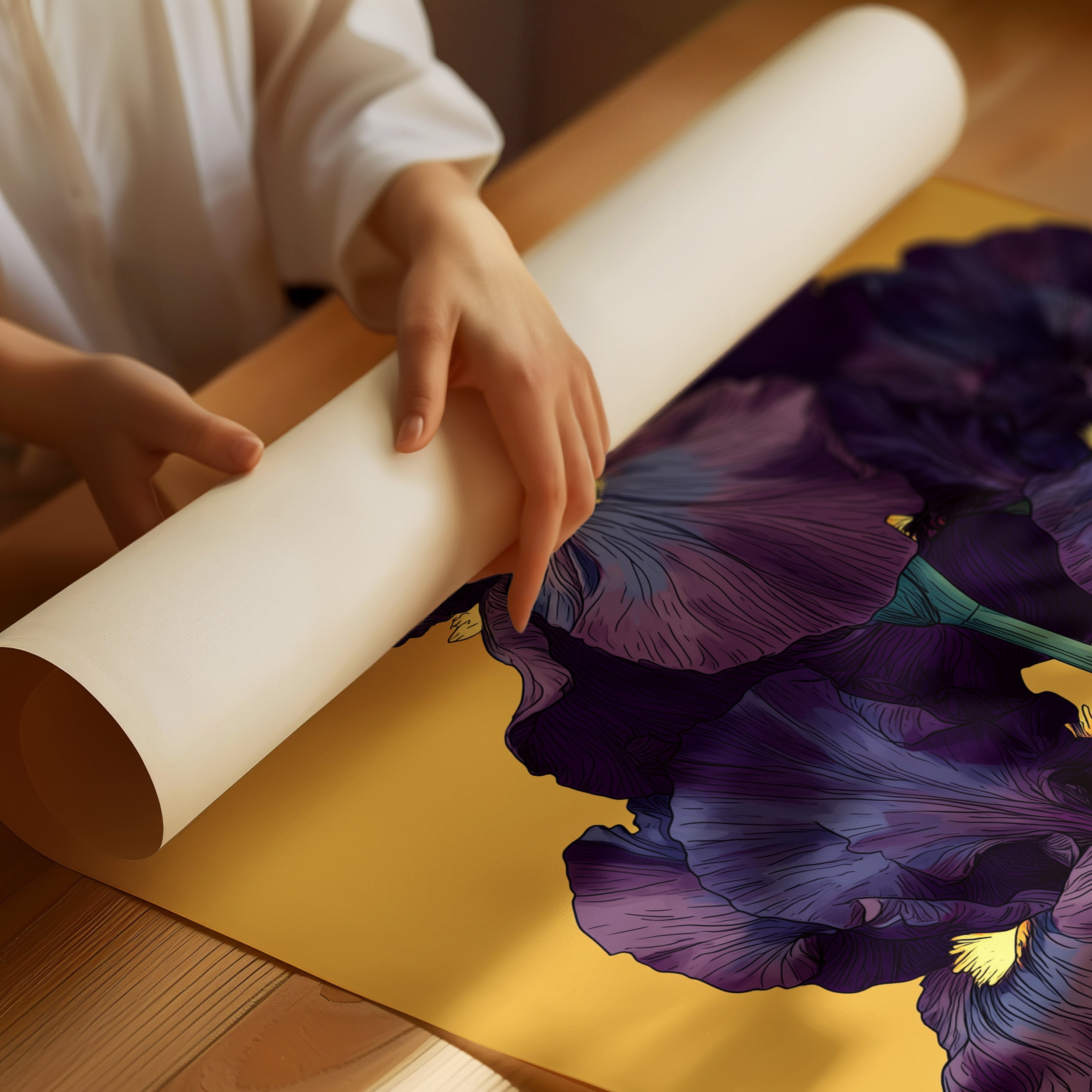 Dark Violet Against The Gold