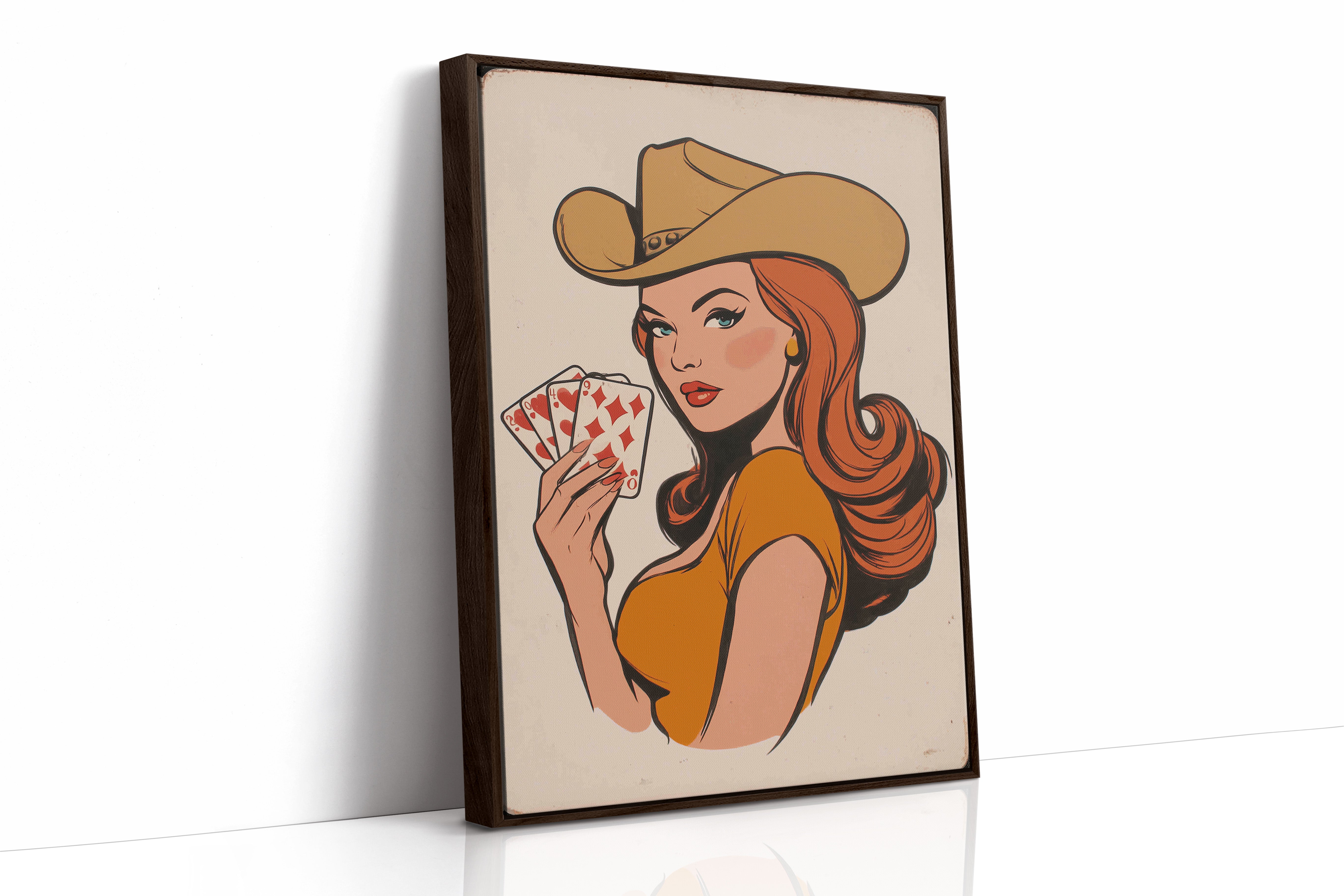 High Stakes Honey - Vintage Pin-Up Cowgirl