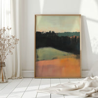 Forest Lines Meet Coral Dawn