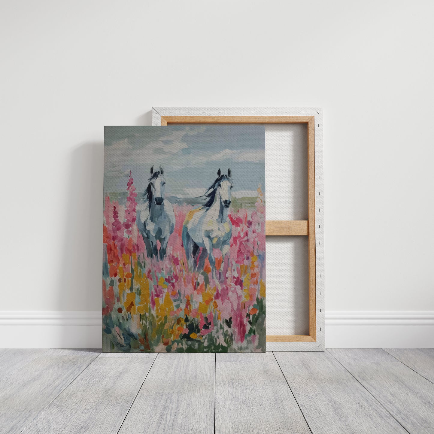 Wild Horses Dance Through Wildflowers