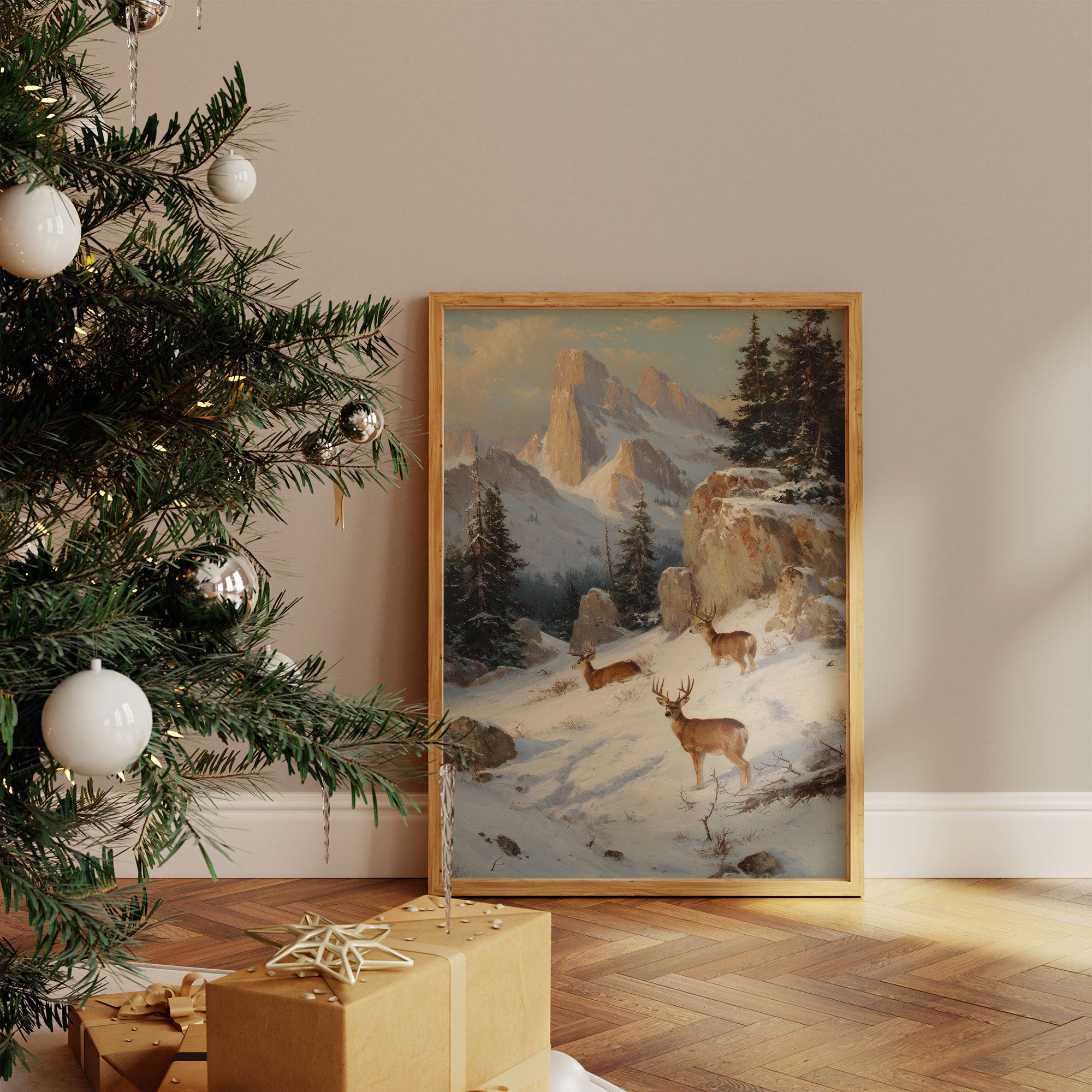 Mountain Deer Find December's Light