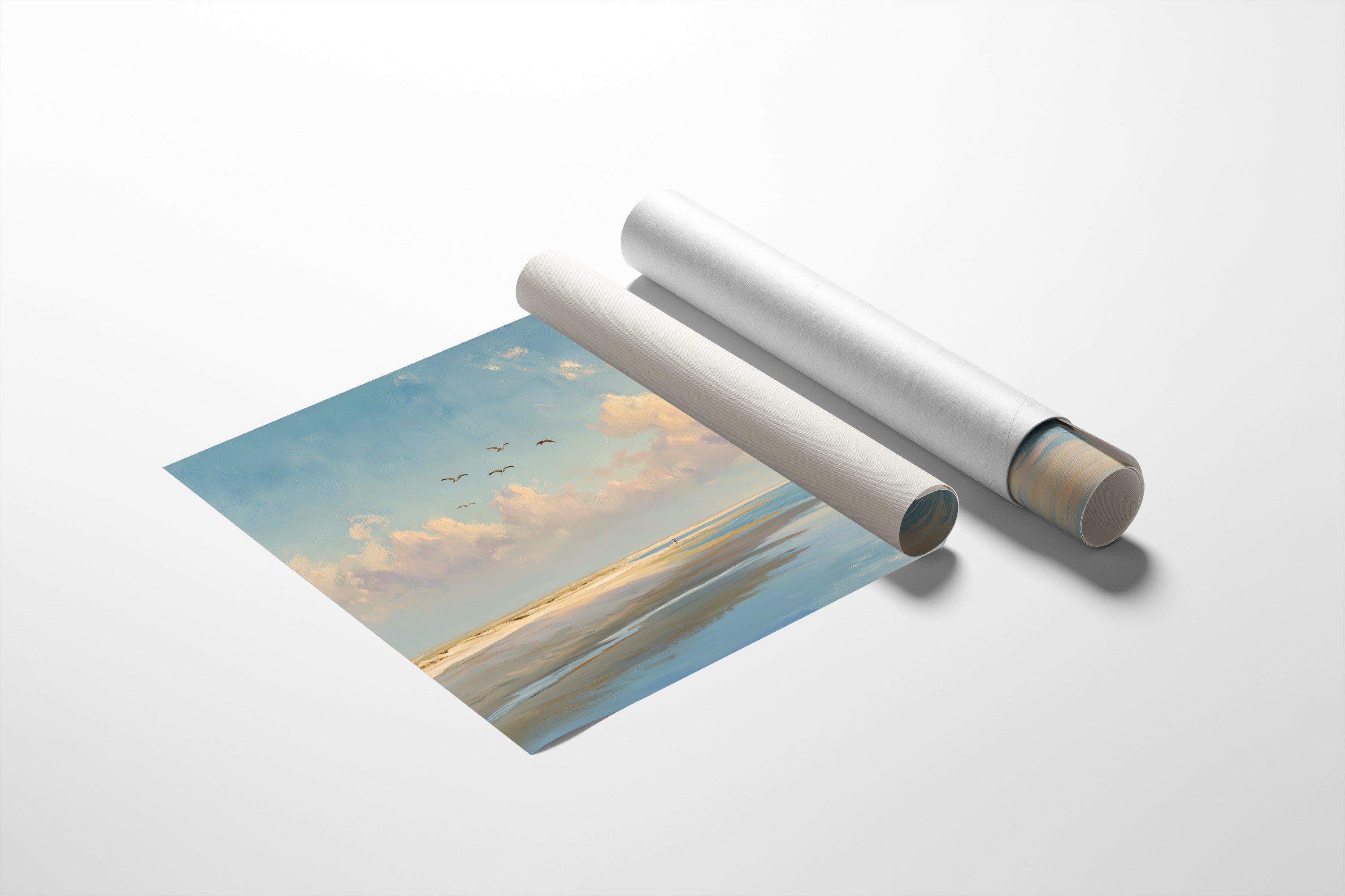 Birds Soar Above Coastal Reverie