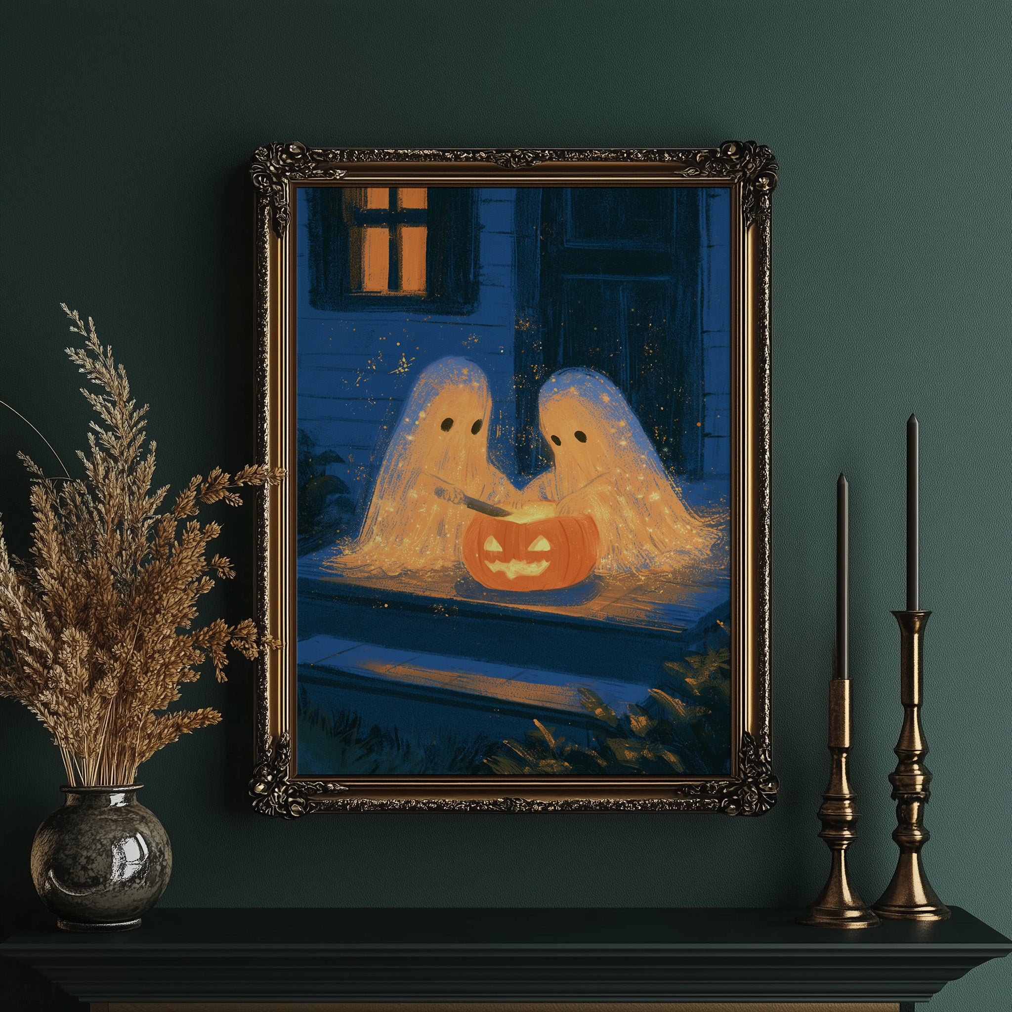 Two Ghosts, One Pumpkin