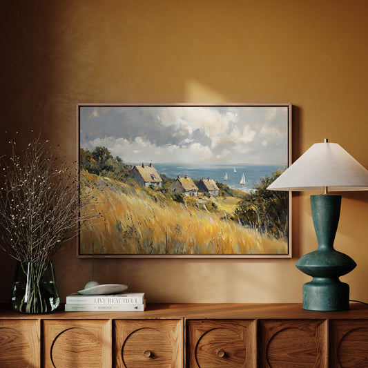 Sailboats Dance Past Golden Hills