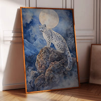 Moonlit Watch of the Snow Leopard
