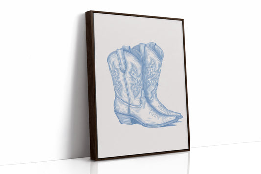 Vintage Western Heritage - Hand-Drawn Cowboy Boots