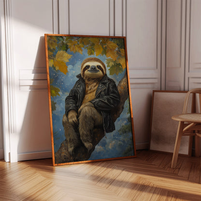 Sloth in a Leather Jacket