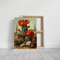 Desert Blooms Dance Against Mountains