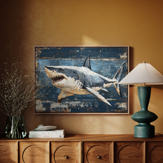 Deep Blue Tales On Weathered Wood
