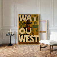 Way Out West Cowboy Poster