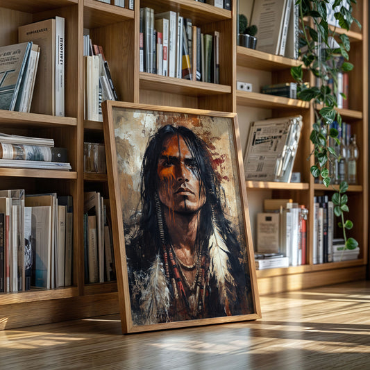 War Paint and Fire Tribal Portrait