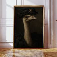 Ostrich in a Feathered Hat