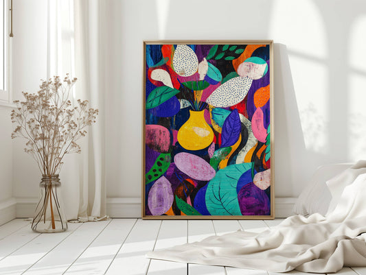 Yellow Vase Dances With Color