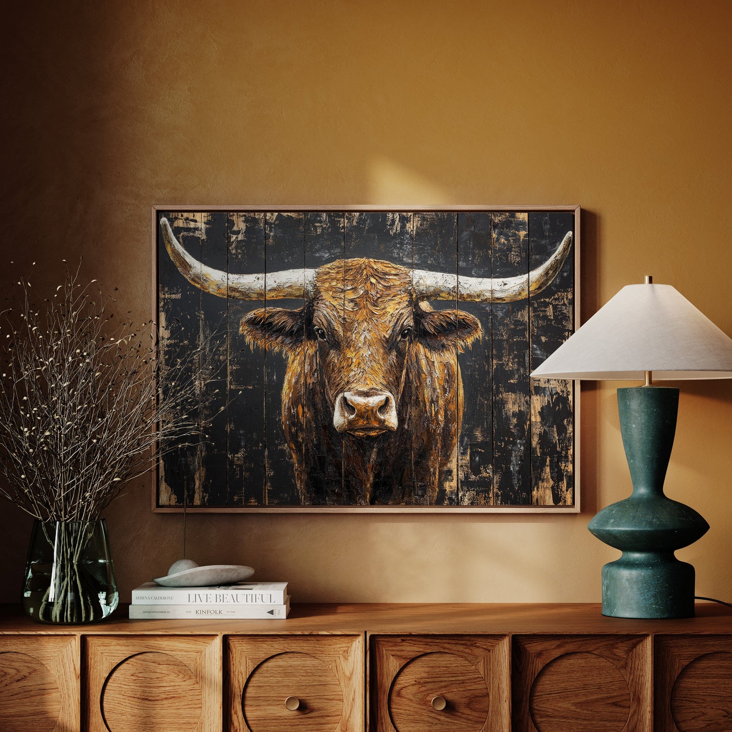 Highland Cattle Wears Autumn's Crown