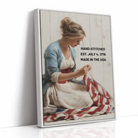 Hand-Stitched, Est. July 4, 1776