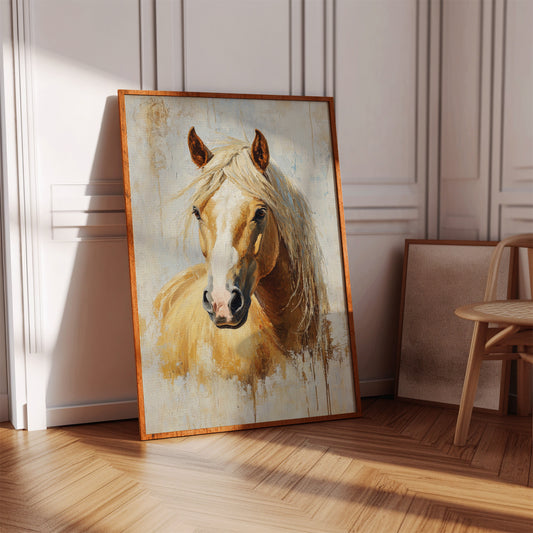 Golden Palomino in Brushstroke Light