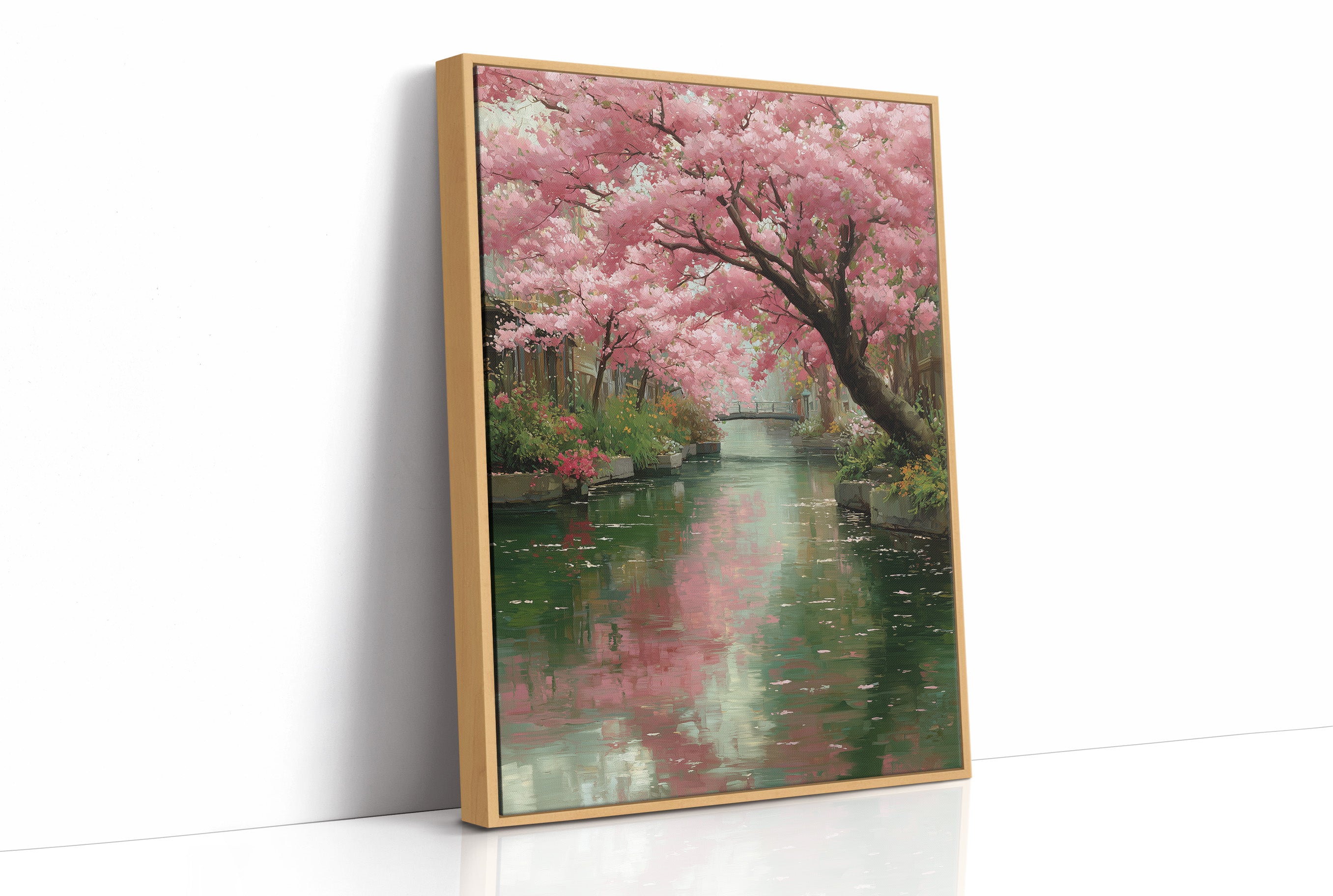 Blossoms Over the Green Canal